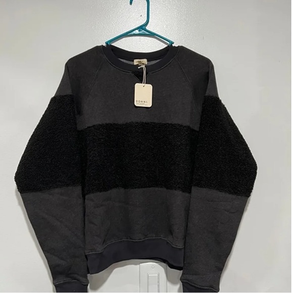Donni Tri Color Crewneck Sweatshirt